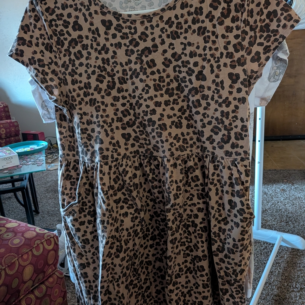 Leopard Print Kids Dress